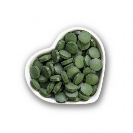 Spirulina-Tabletten mit Eisen, B-Vitamine, Calcium