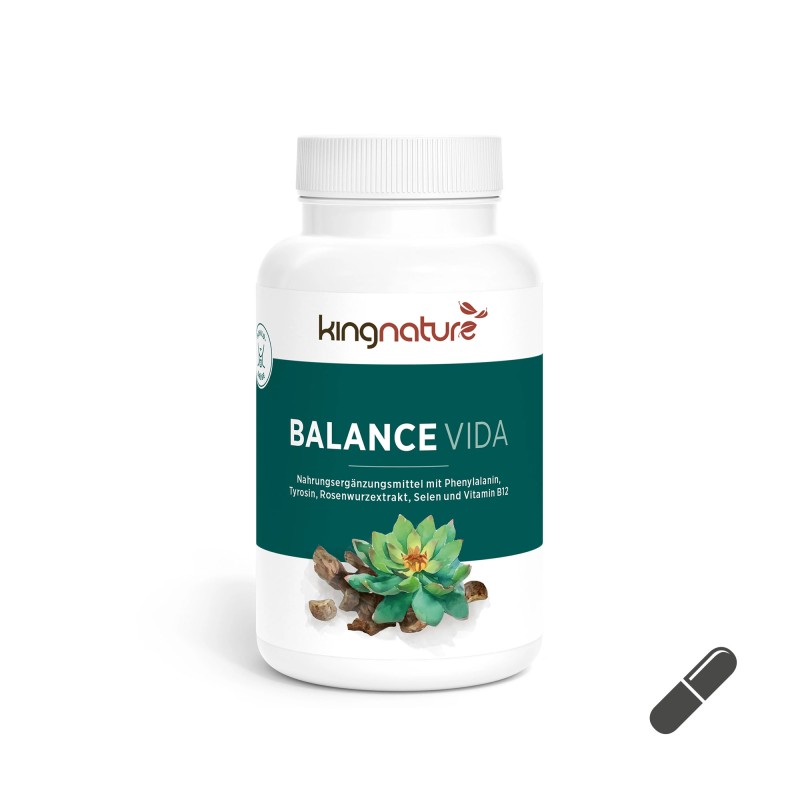 Balance Vida: Unterst&uuml;tzt die Schilddr&uuml;se, und verringert M&uuml;digkeit und Ersch&ouml;pfung.